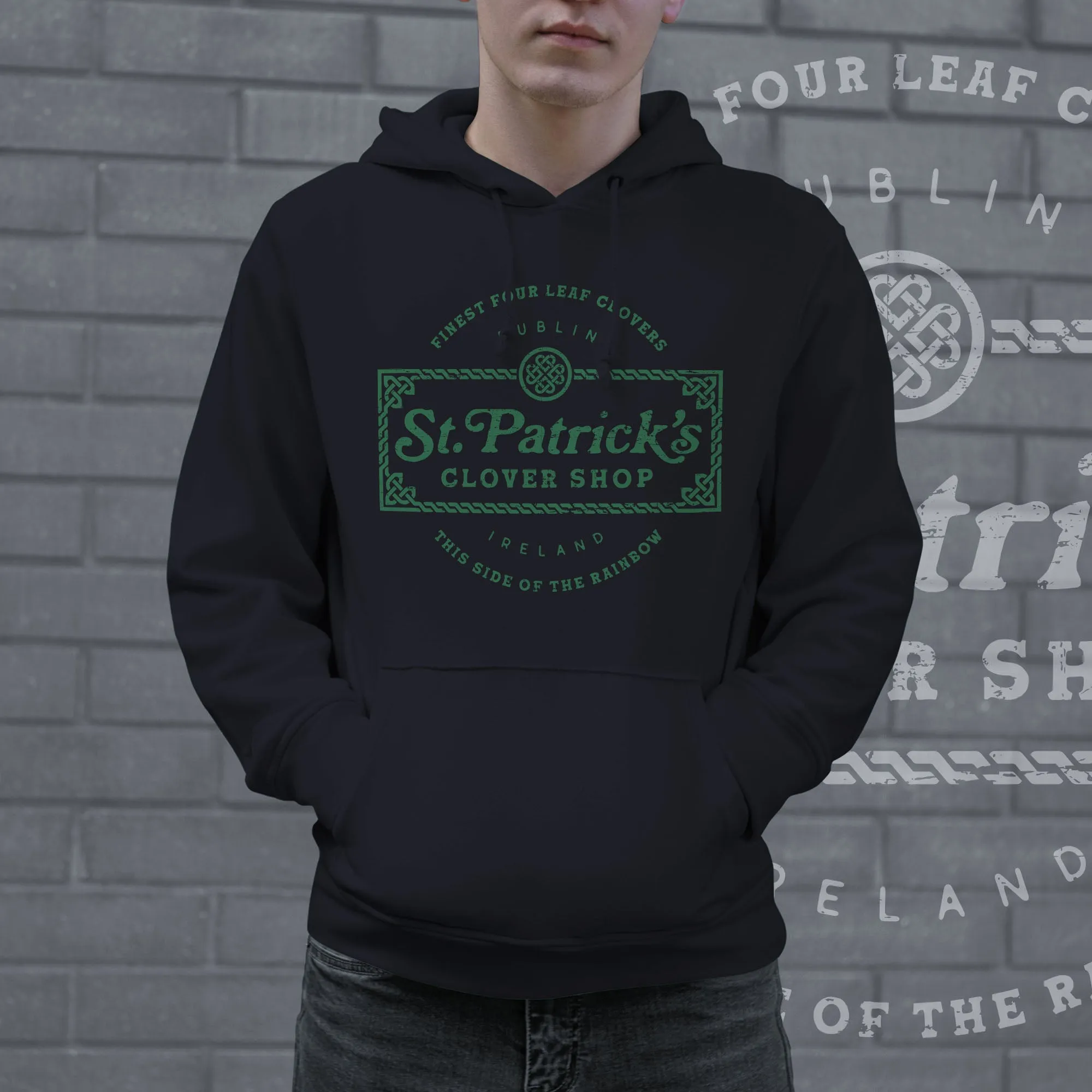 Saint Patricks Clover Shop Hoodie sold by Crazy Dog T-Shirts product image thumbnail 2