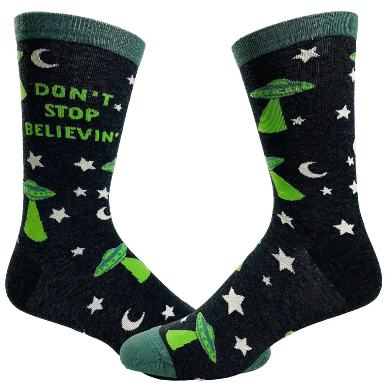 Women's Don't Stop Believin' Socks sold by Crazy Dog T-Shirts