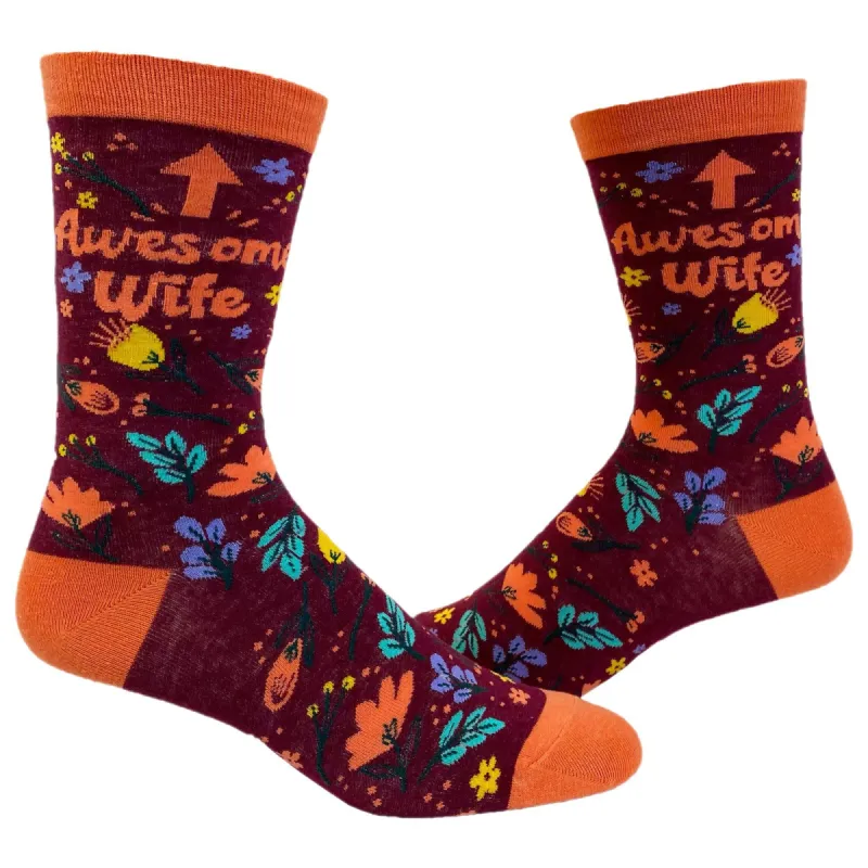 Womens Awesome Wife Socks sold by Crazy Dog T-Shirts