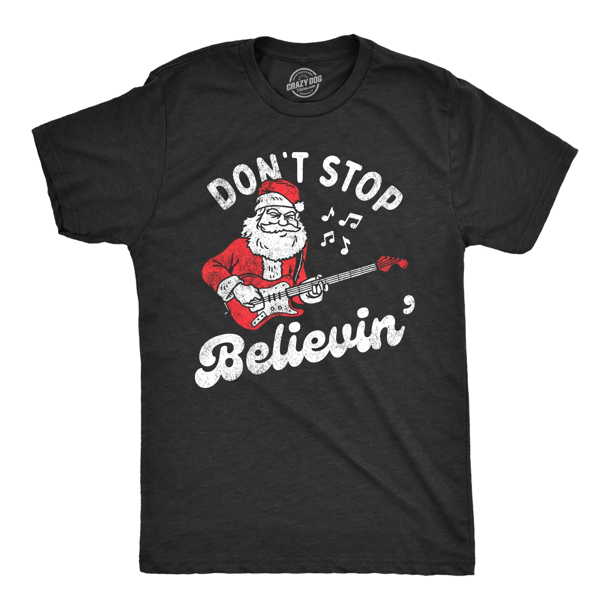 Dont Stop Believin Santa Men's T Shirt sold by Crazy Dog T-Shirts