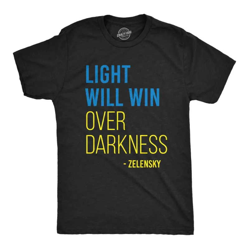 Light Will Win Over Darkness Men's T Shirt sold by Crazy Dog T-Shirts