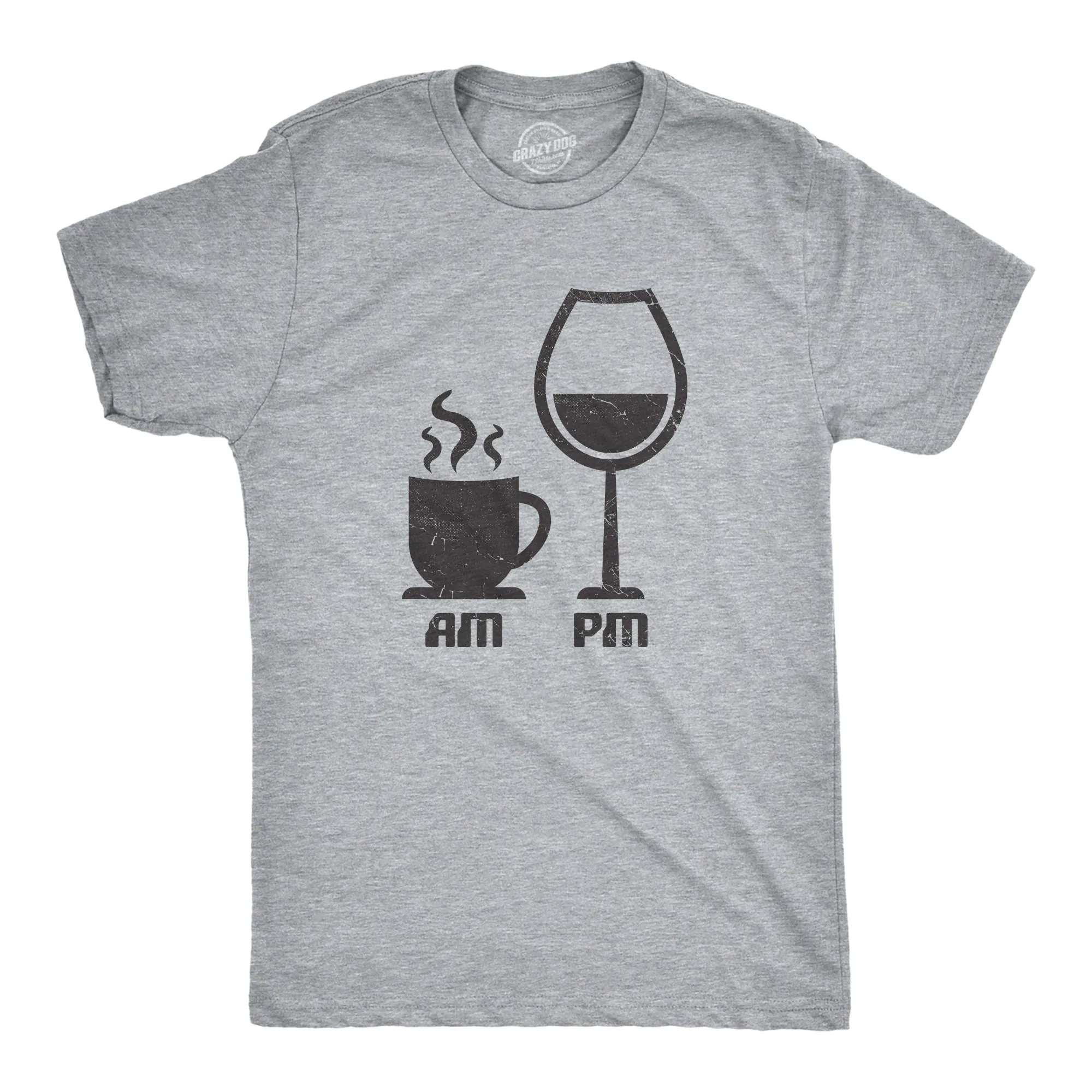 AM Coffee PM Wine Men's T Shirt sold by Crazy Dog T-Shirts