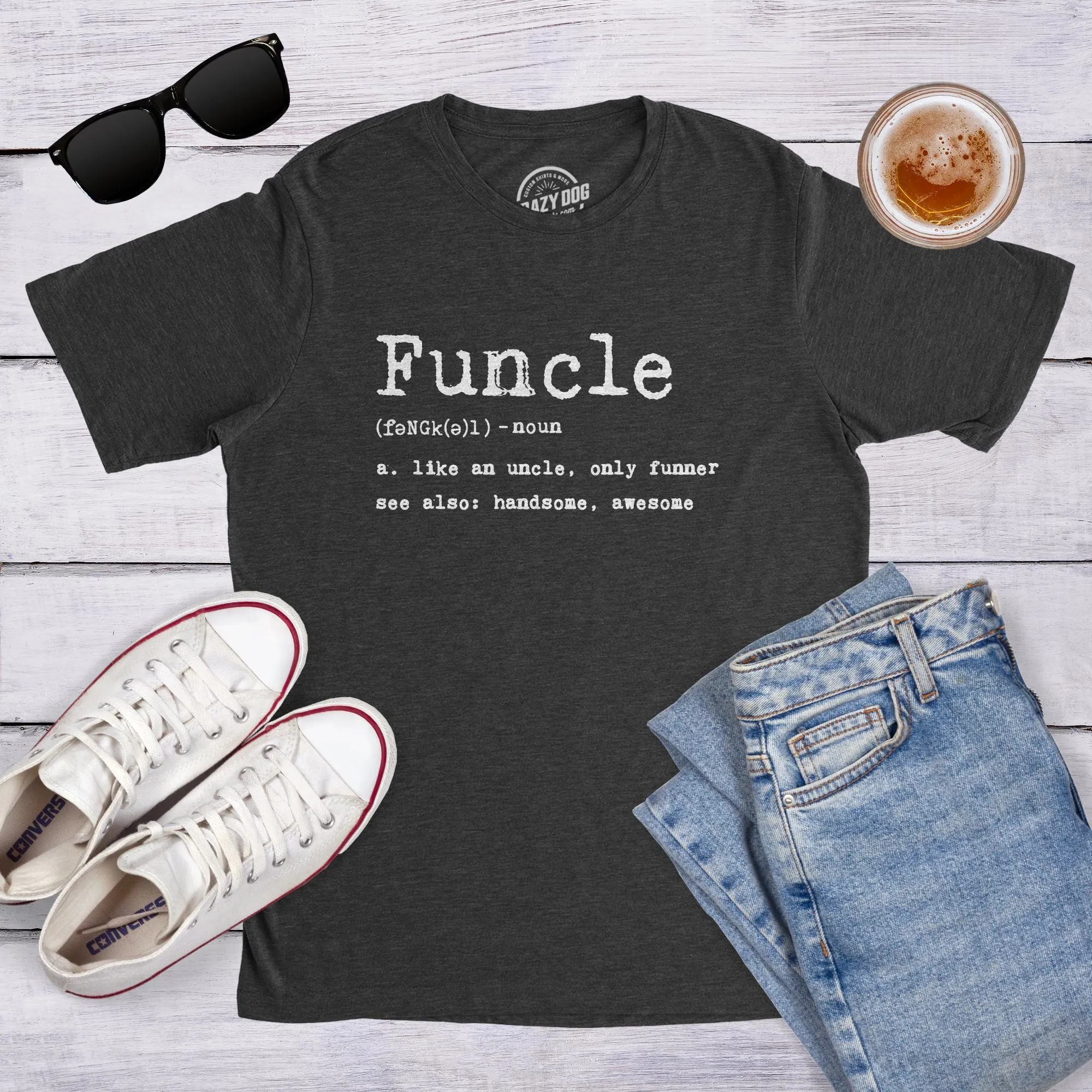 Funcle Defintion Men's T Shirt sold by Crazy Dog T-Shirts product image thumbnail 3