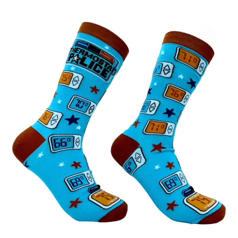 Men's Thermostat Police Socks sold by Crazy Dog T-Shirts