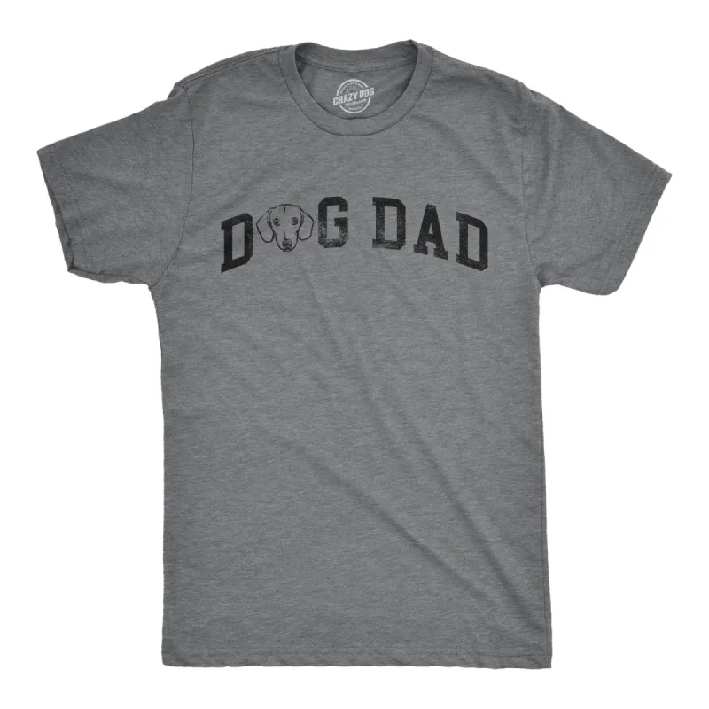 Dog Dad Dachshund Men's T Shirt sold by Crazy Dog T-Shirts