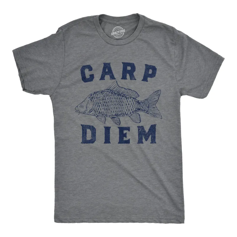 Carp Diem Men's T Shirt sold by Crazy Dog T-Shirts
