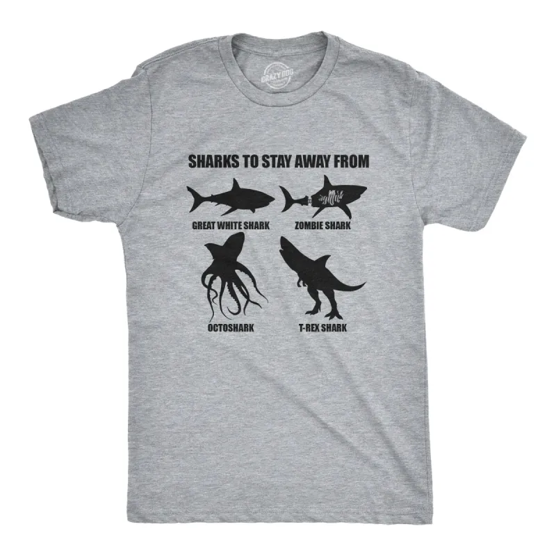 Sharks To Stay Away From Men's T Shirt sold by Crazy Dog T-Shirts