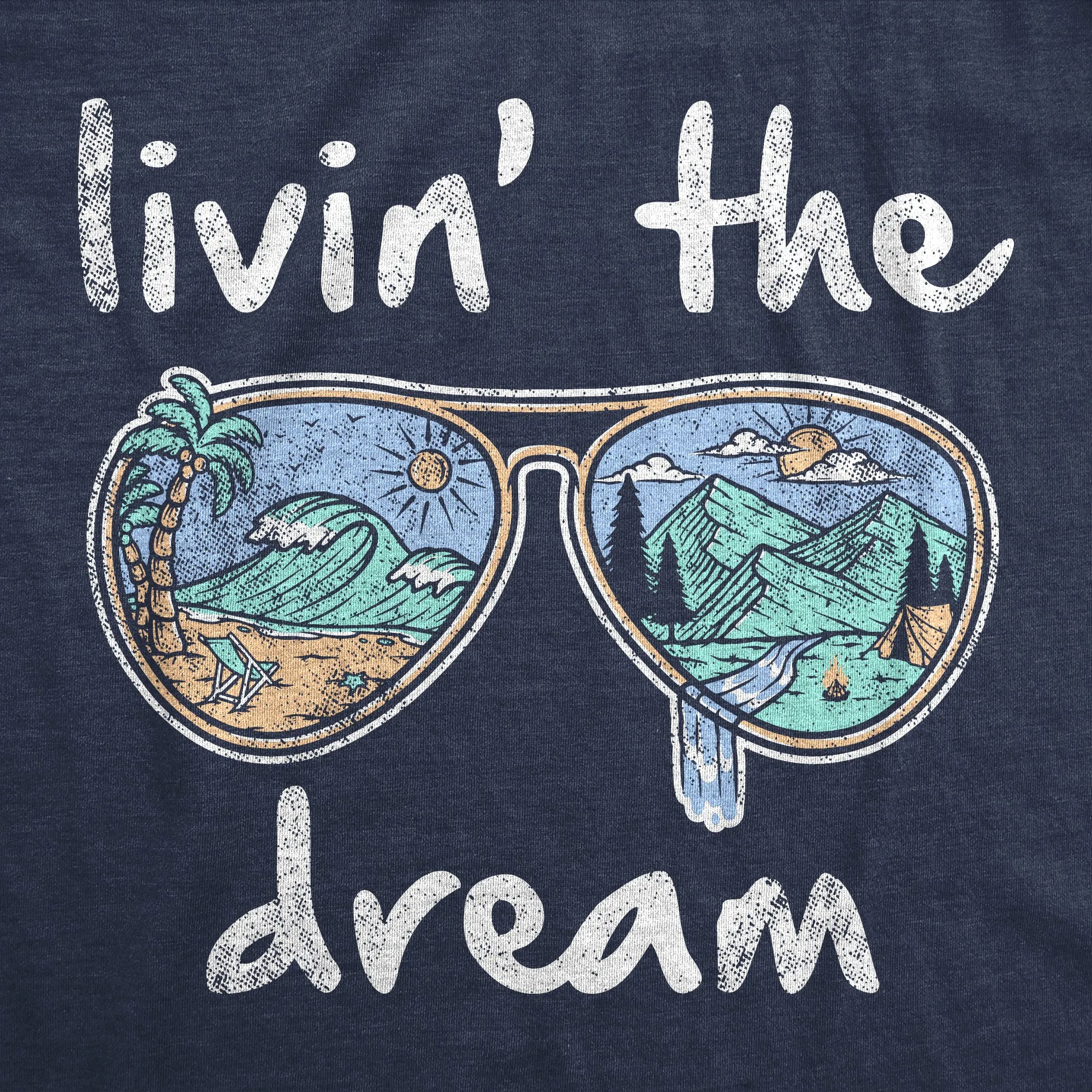 Livin' The Dream Men's T Shirt sold by Crazy Dog T-Shirts product image thumbnail 2