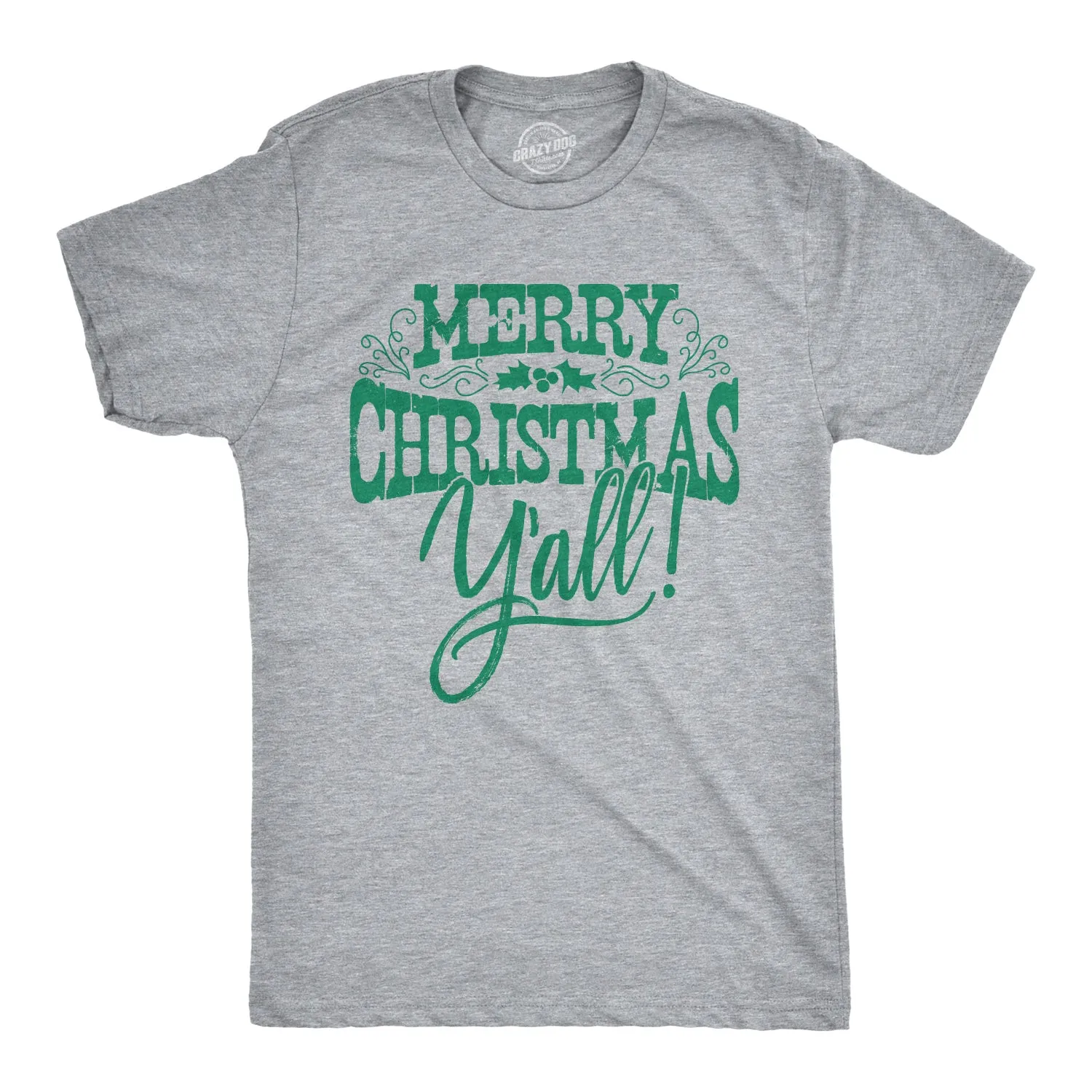 Merry Christmas Y'all Men's T Shirt sold by Crazy Dog T-Shirts