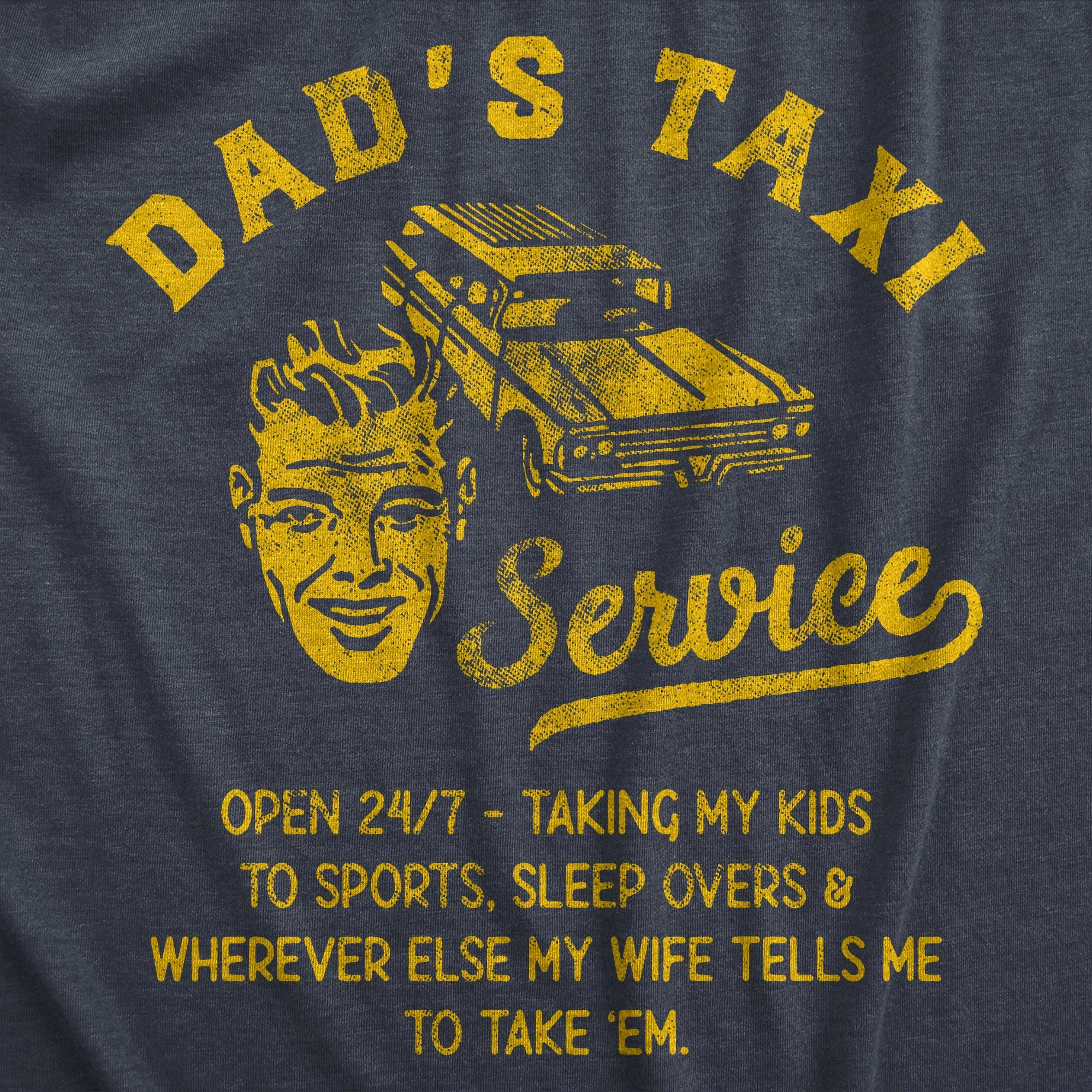 Dads Taxi Service Men's T Shirt sold by Crazy Dog T-Shirts product image thumbnail 2