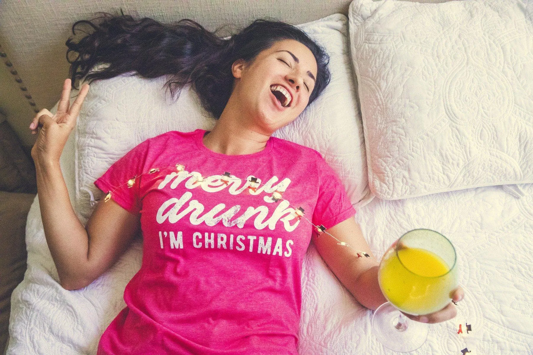 Merry Drunk I'm Christmas Women's T Shirt sold by Crazy Dog T-Shirts product image thumbnail 3