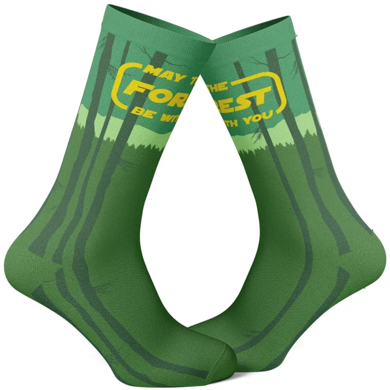 Men's May The Forest Be With You Socks sold by Crazy Dog T-Shirts
