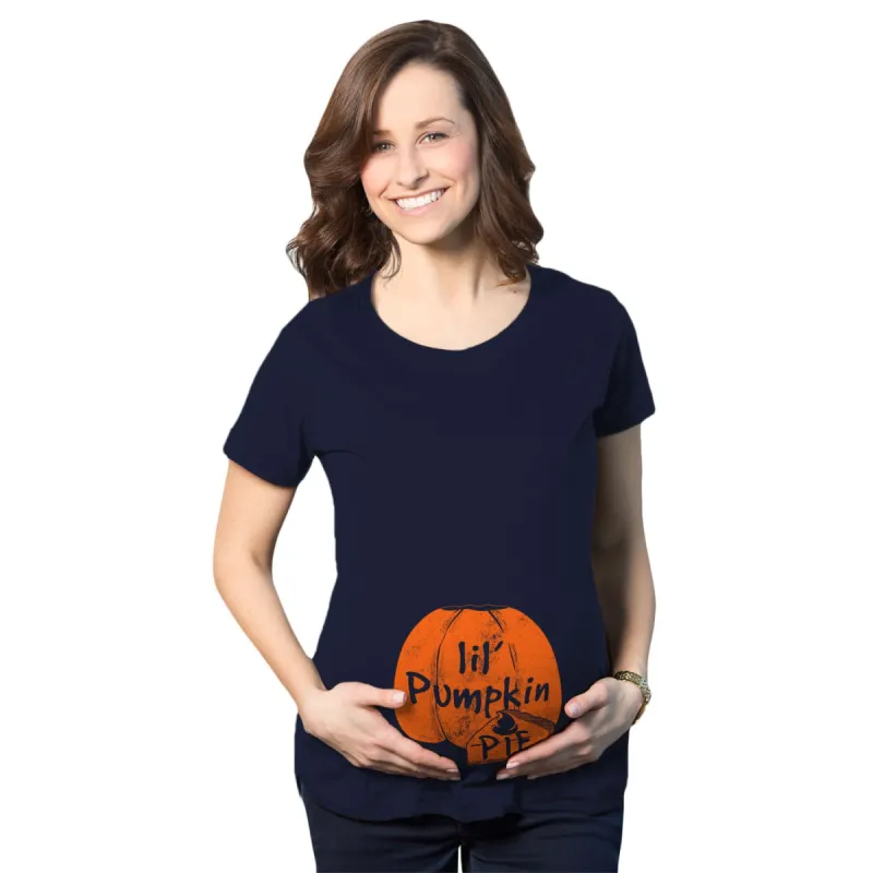 Lil Pumpkin Pie Maternity T Shirt sold by Crazy Dog T-Shirts