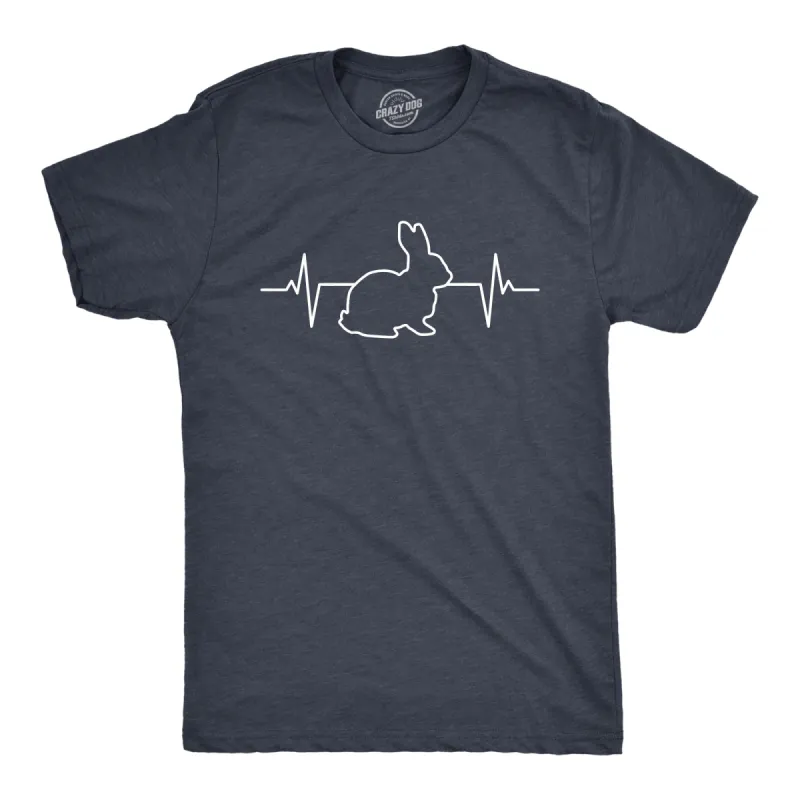 Rabbit Heart Beat Men's T Shirt sold by Crazy Dog T-Shirts