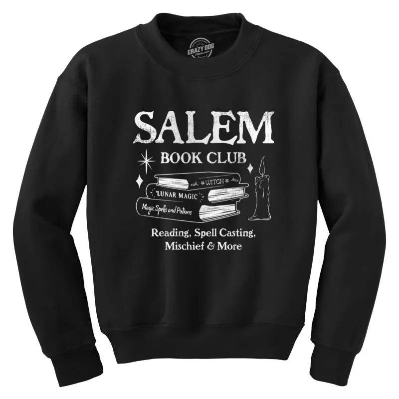 Salem Book Club Crew Neck Sweatshirt sold by Crazy Dog T-Shirts