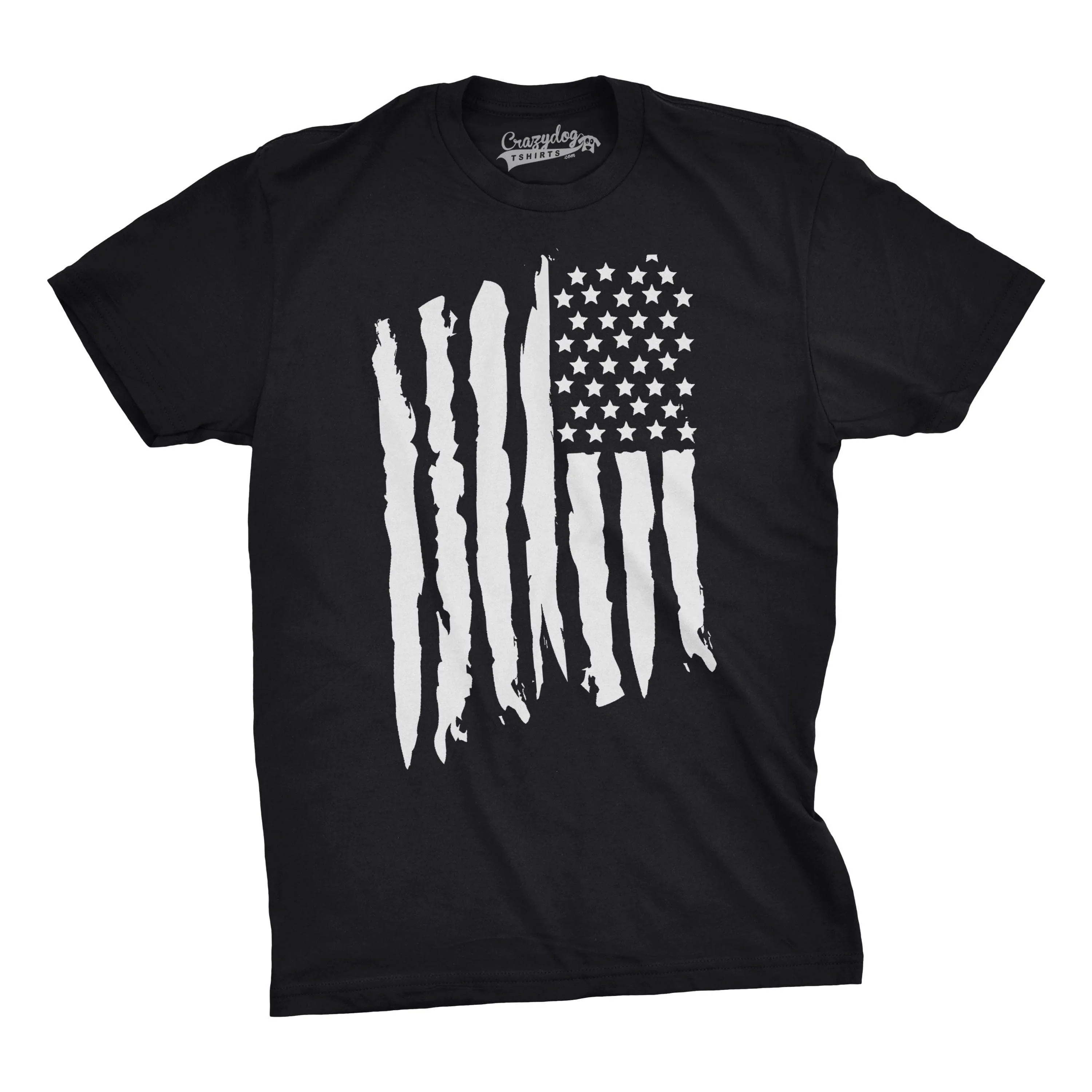 Vertical Grunge Flag Men's T Shirt sold by Crazy Dog T-Shirts product image thumbnail 4