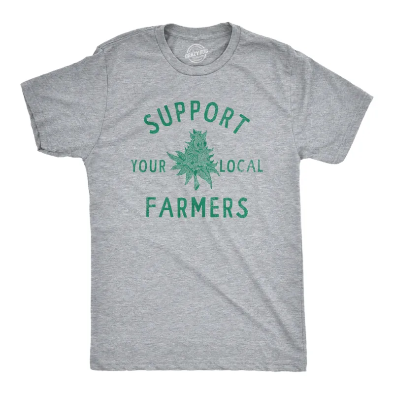 Support Your Local Farmers Men's T Shirt sold by Crazy Dog T-Shirts
