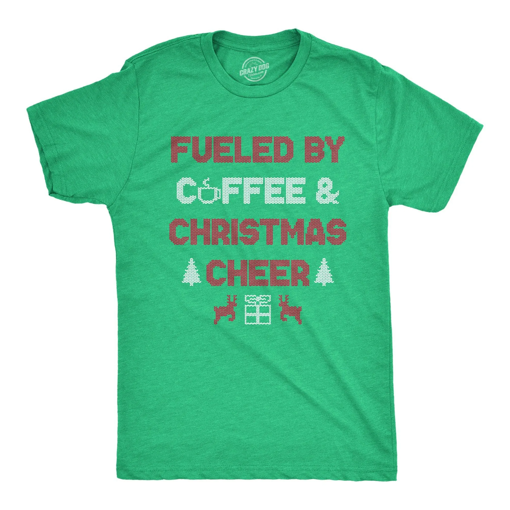 Fueled By Coffee And Christmas Cheer Men's T Shirt sold by Crazy Dog T-Shirts