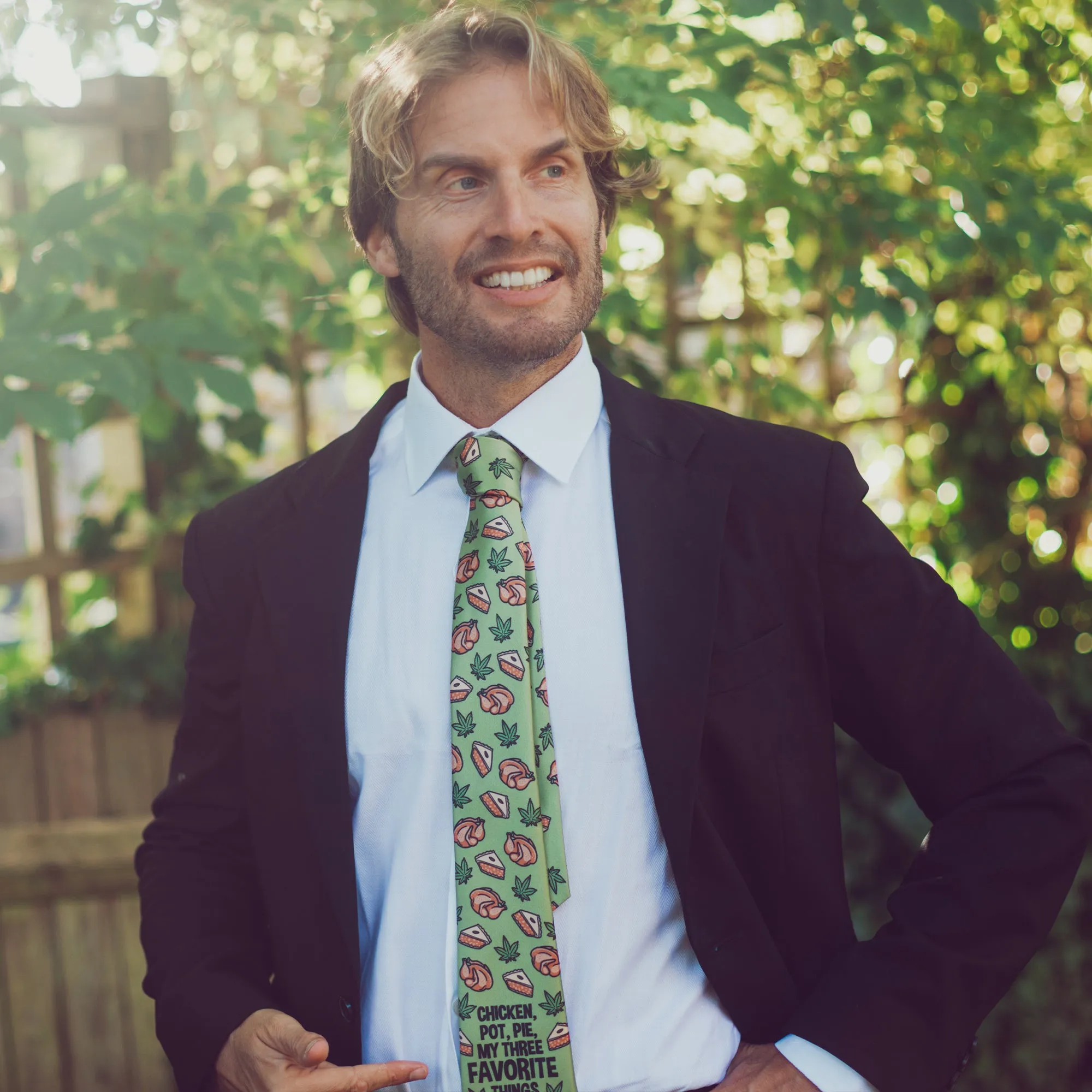 Chicken Pot Pie Neck Tie Tie sold by Crazy Dog T-Shirts product image thumbnail 3