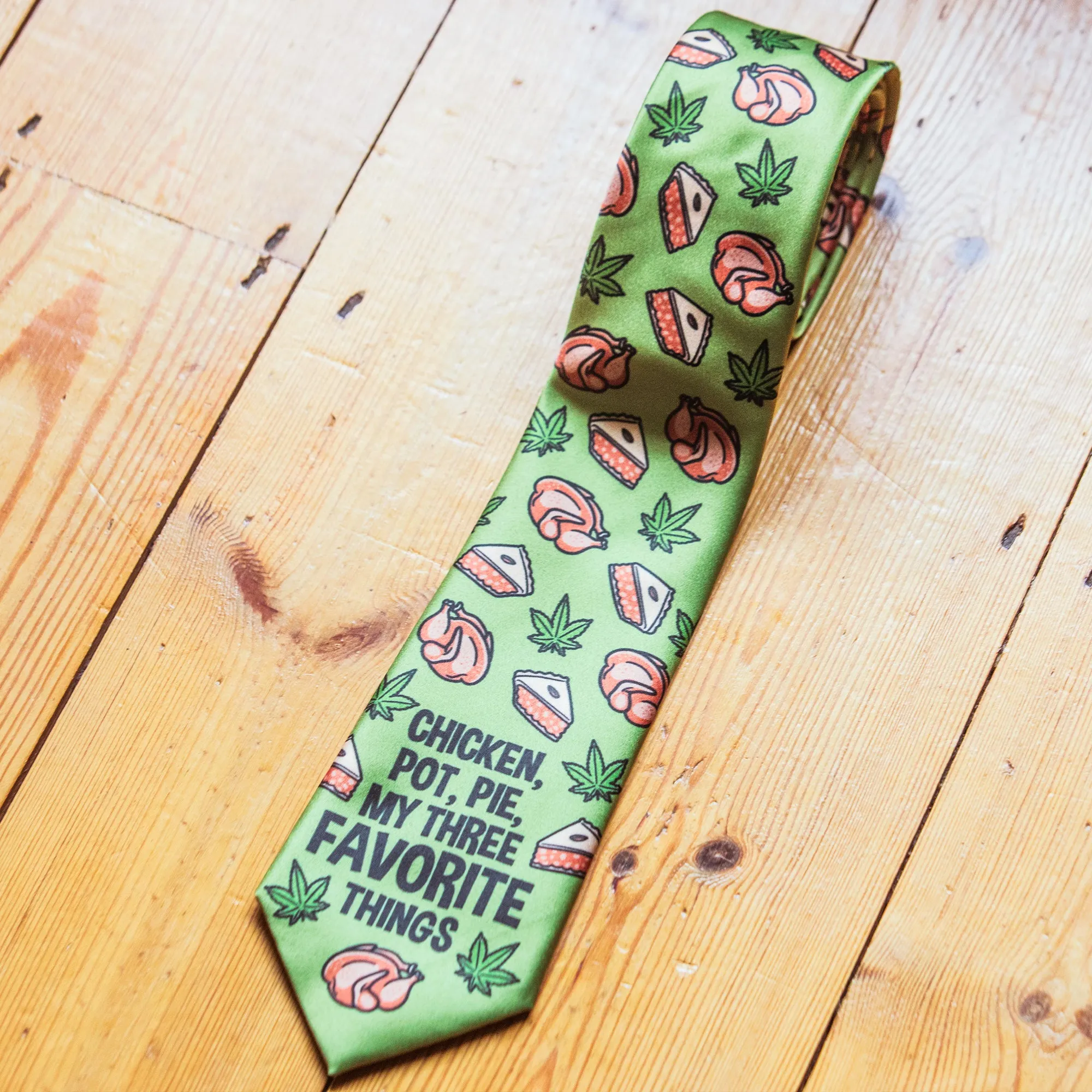 Chicken Pot Pie Neck Tie Tie sold by Crazy Dog T-Shirts product image thumbnail 2