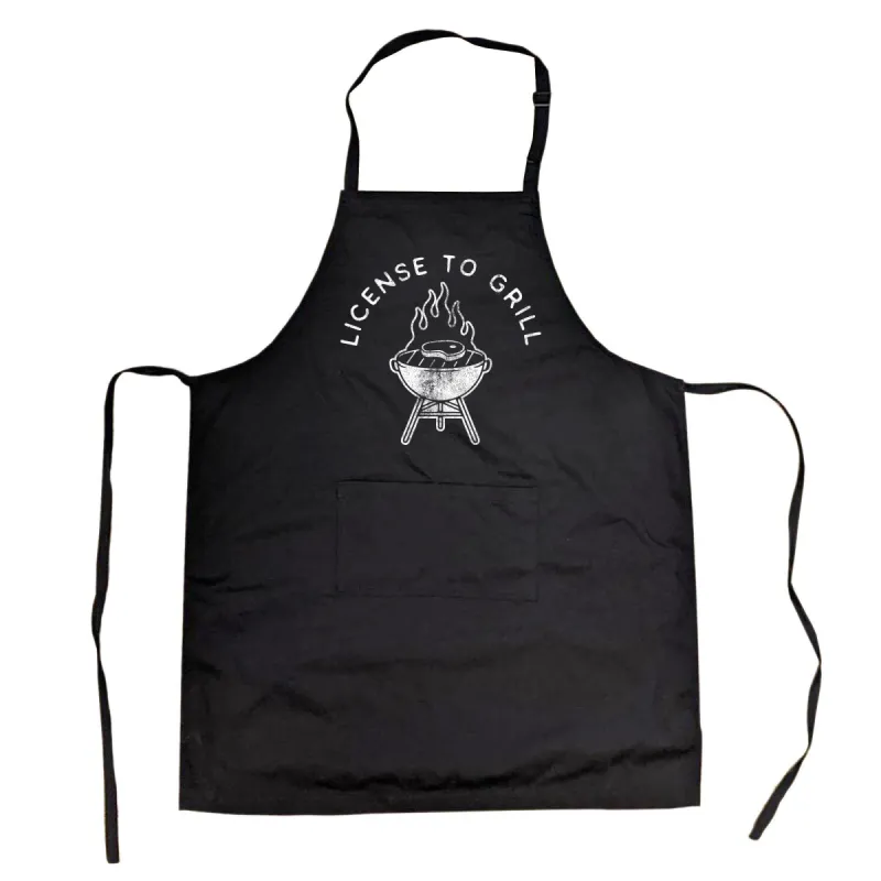 License To Grill Cookout Apron sold by Crazy Dog T-Shirts