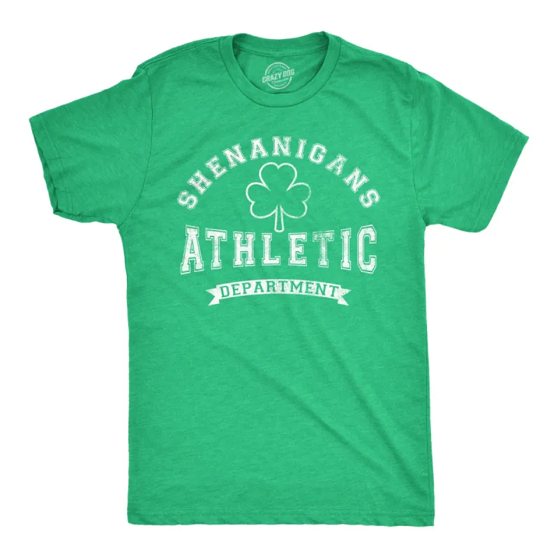 Shenanigans Athletic Department Men's T Shirt sold by Crazy Dog T-Shirts