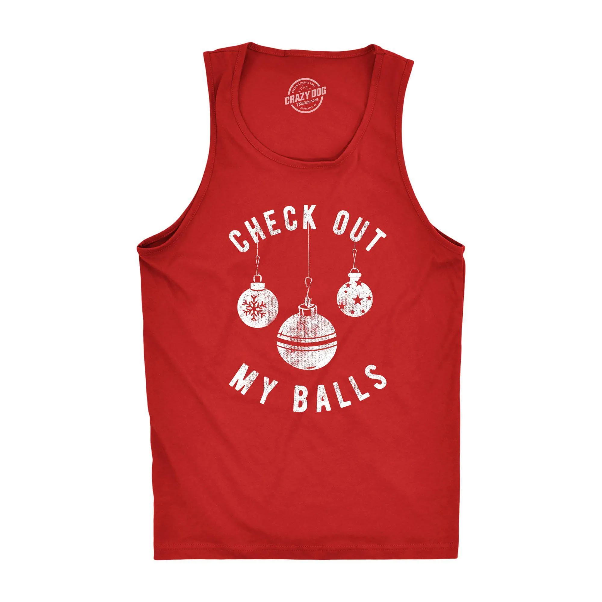 Check Out My Balls Men's Tank Top sold by Crazy Dog T-Shirts