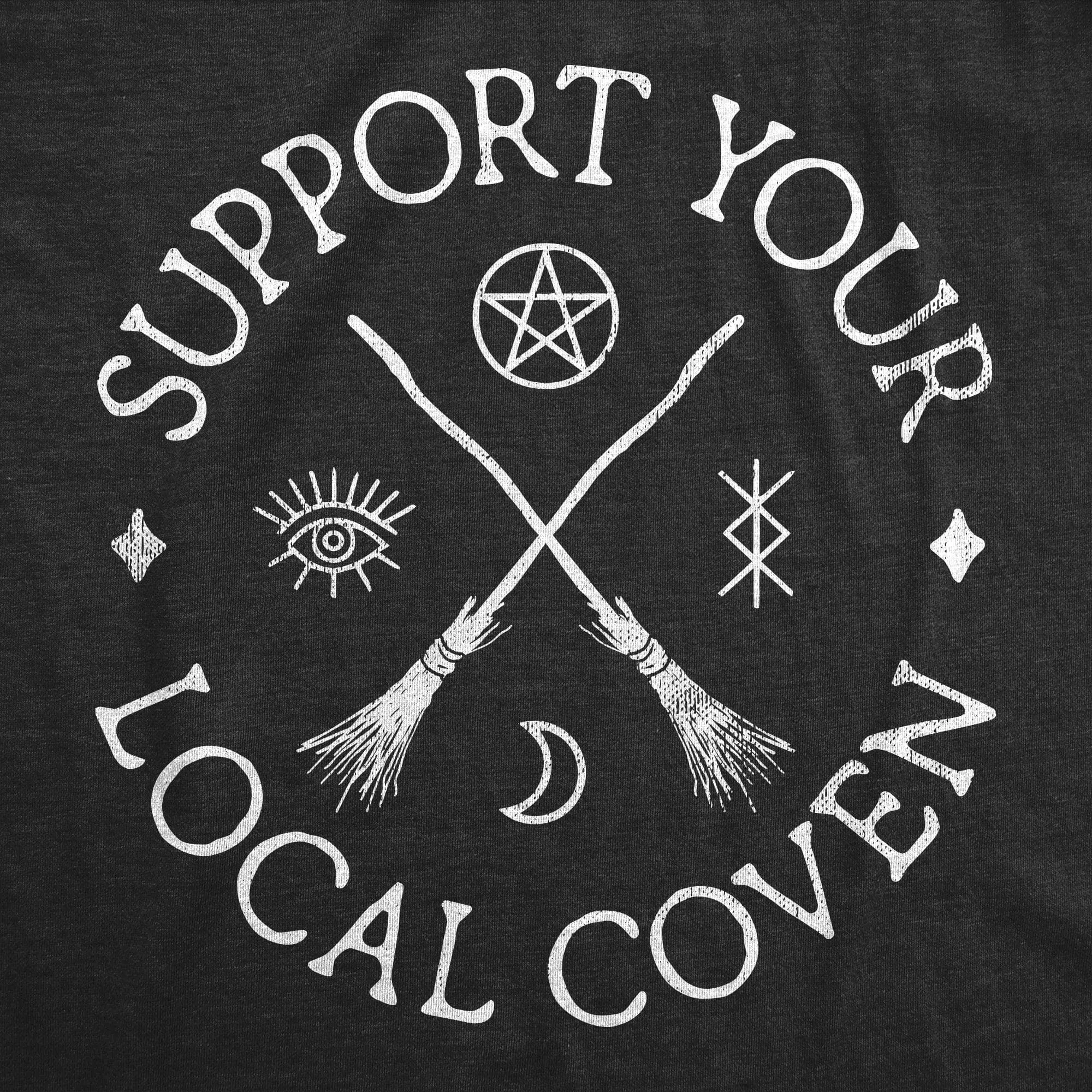 Support Your Local Coven Women's T Shirt sold by Crazy Dog T-Shirts product image thumbnail 2