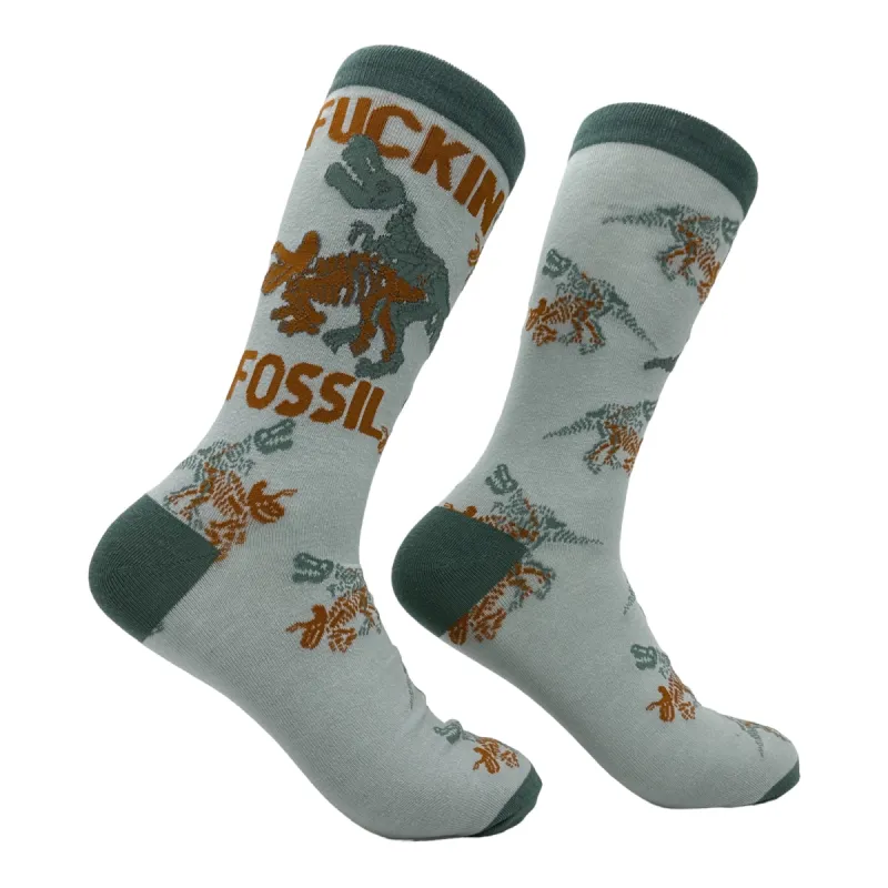 Men's Fuckin Fossil Socks sold by Crazy Dog T-Shirts