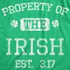 Property Of The Irish Men's T Shirt sold by Crazy Dog T-Shirts