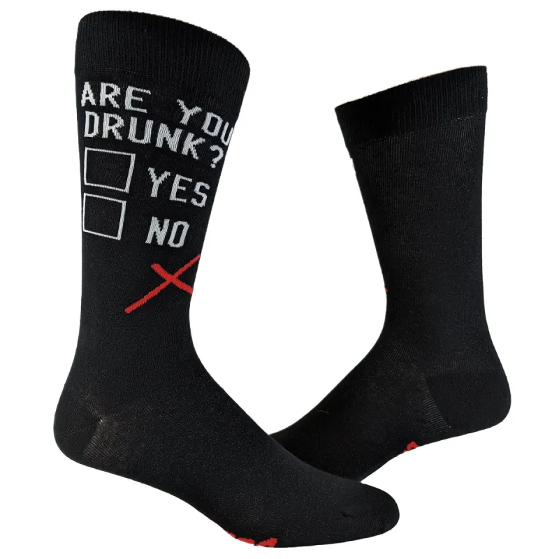 Mens Are You Drunk? Socks sold by Crazy Dog T-Shirts