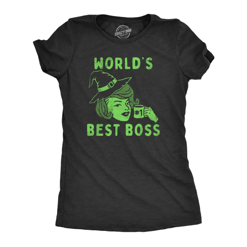 Worlds Best Boss Witch Women's T Shirt sold by Crazy Dog T-Shirts