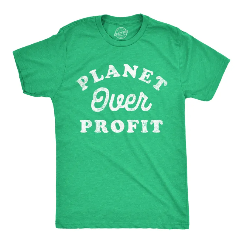 Planet Over Profit Men's T Shirt sold by Crazy Dog T-Shirts