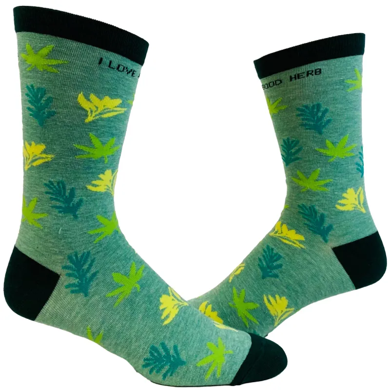 Women's I Love A Good Herb Socks sold by Crazy Dog T-Shirts