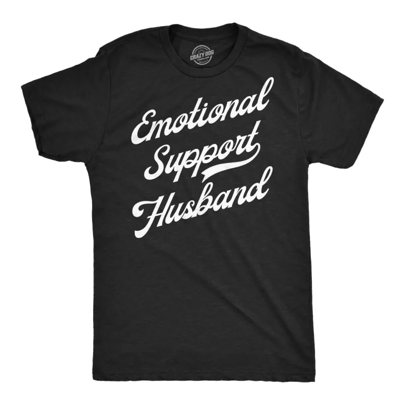Emotional Support Husband Men's T Shirt sold by Crazy Dog T-Shirts