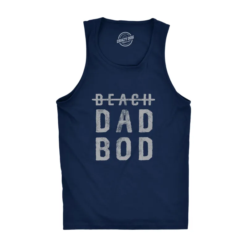 Beach Dad Bod Men's Tank Top sold by Crazy Dog T-Shirts