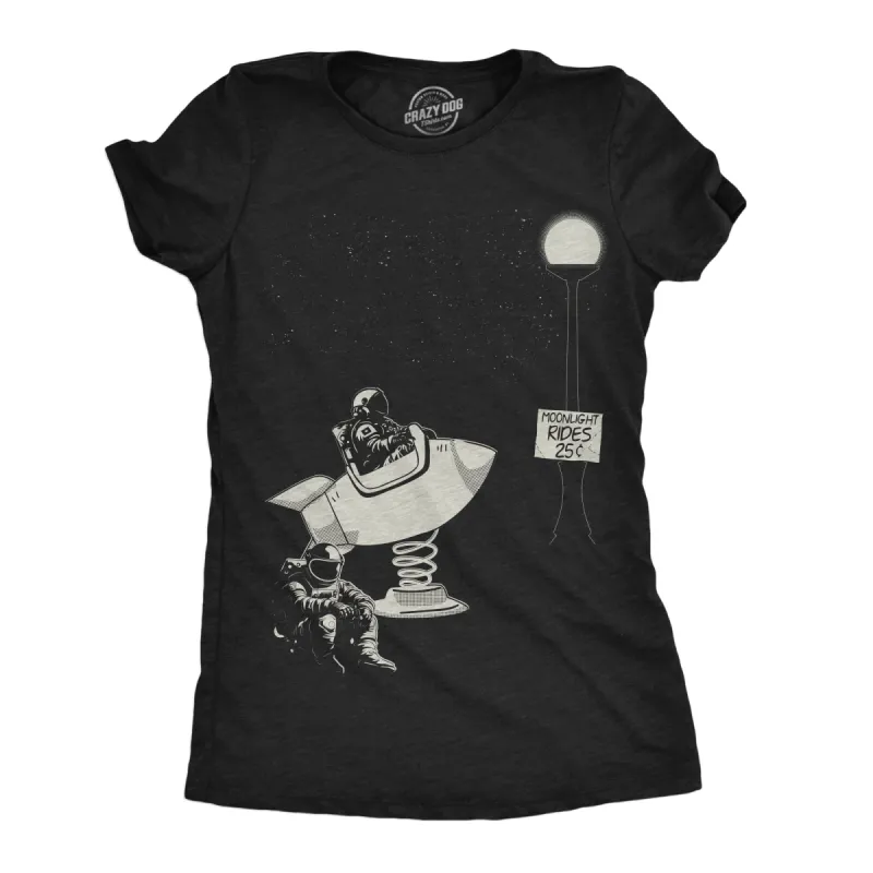 Moonlight Rides Women's T Shirt sold by Crazy Dog T-Shirts