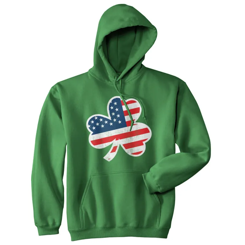 American Flag Shamrock Hoodie sold by Crazy Dog T-Shirts