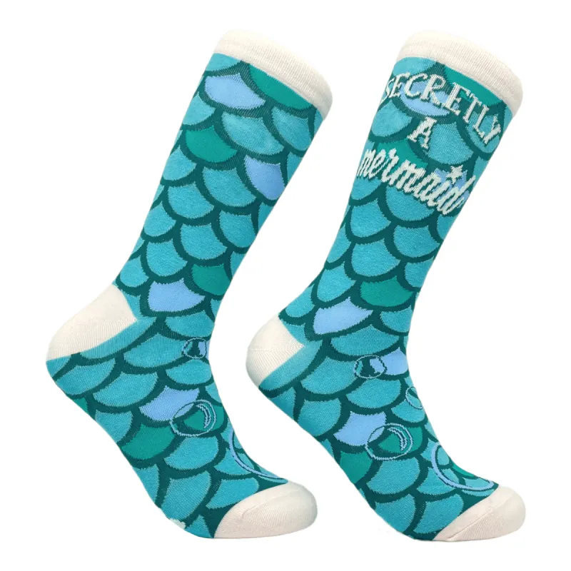 Womens Secretly A Mermaid Socks sold by Crazy Dog T-Shirts