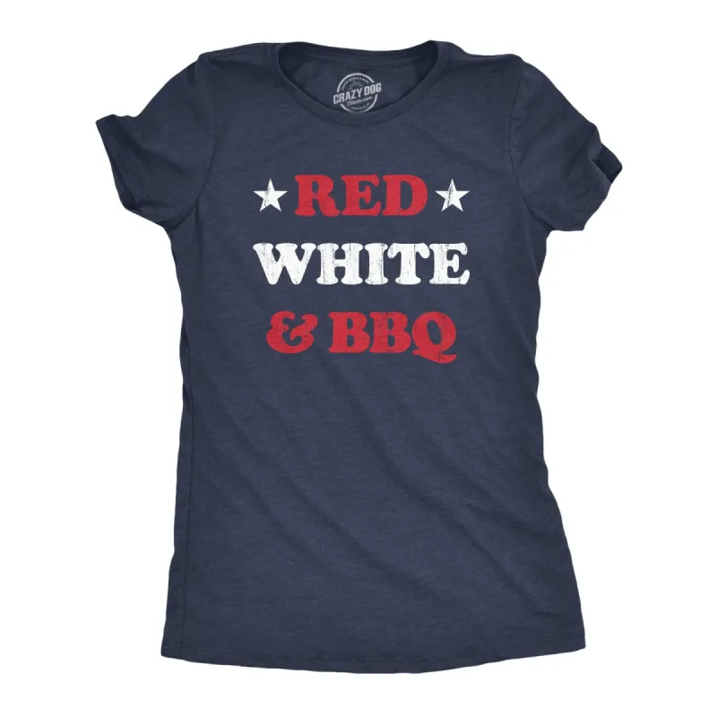 Red White And BBQ Women's T Shirt sold by Crazy Dog T-Shirts