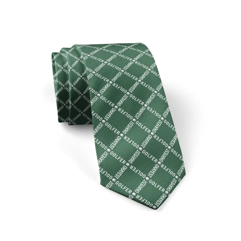 Okayest Golfer Neck Tie Tie sold by Crazy Dog T-Shirts