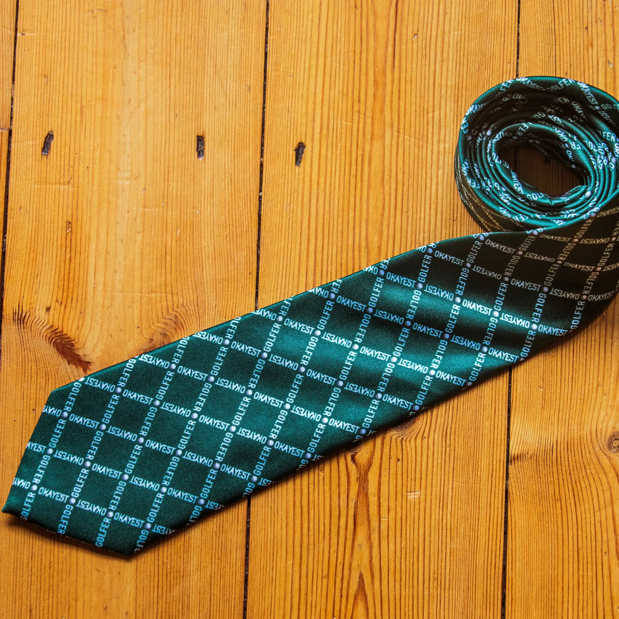 Okayest Golfer Neck Tie Tie sold by Crazy Dog T-Shirts product image thumbnail 2