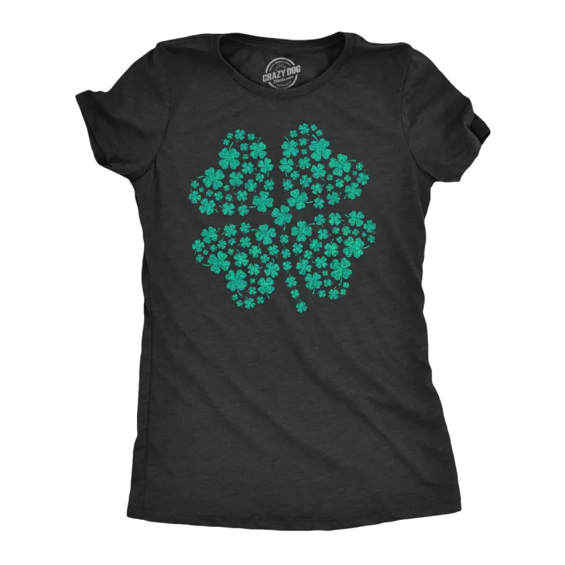 Glitter Clover Women's T Shirt sold by Crazy Dog T-Shirts