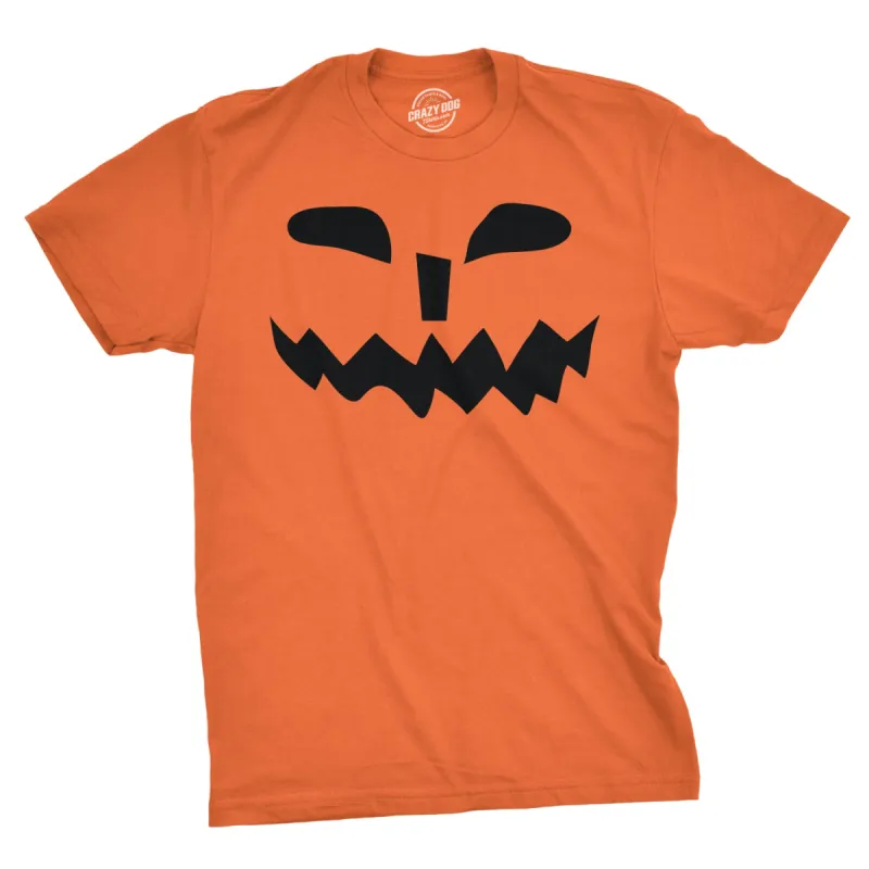 Spikey Teeth Pumpkin Face Men's T Shirt sold by Crazy Dog T-Shirts