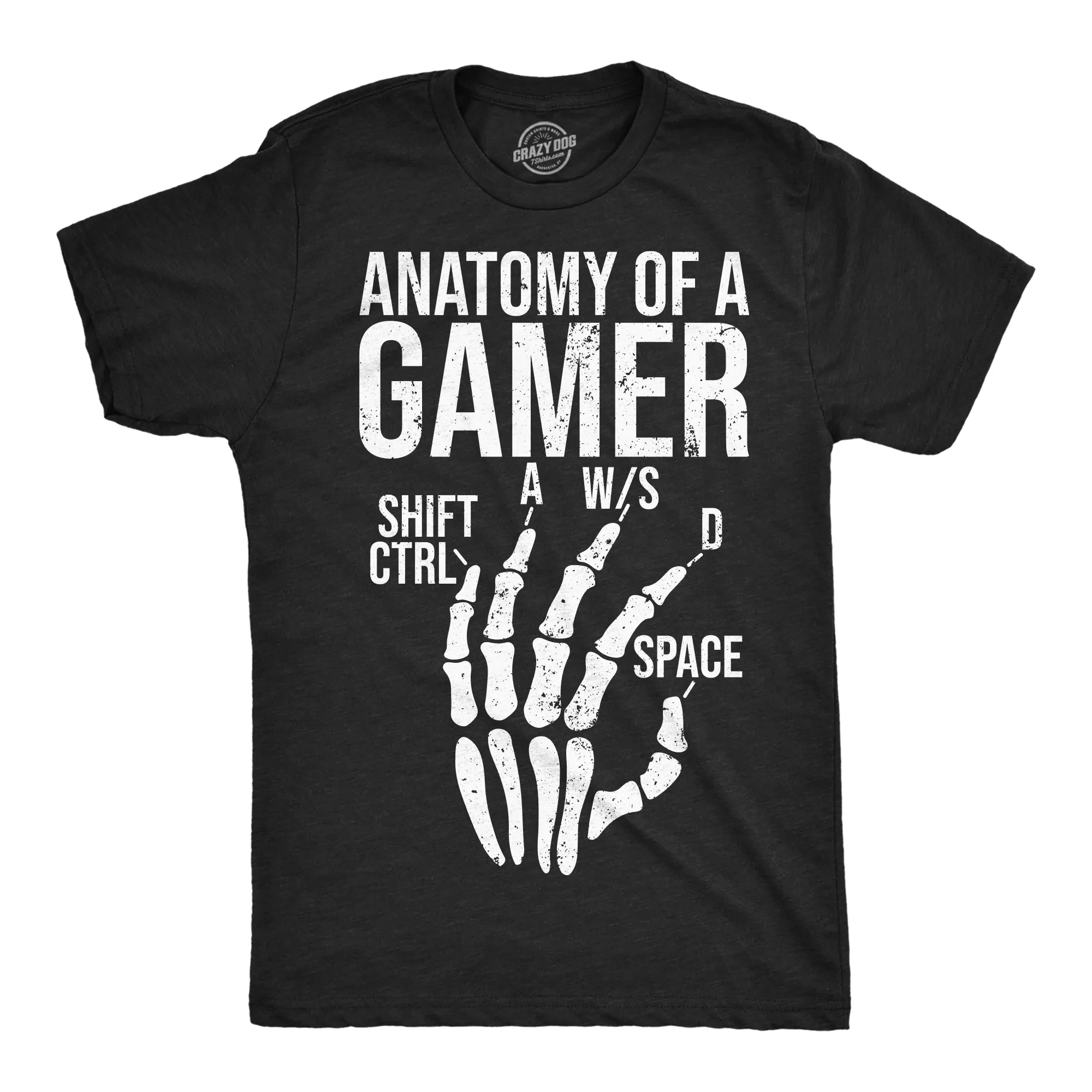 Anatomy Of A Gamer Men's T Shirt sold by Crazy Dog T-Shirts