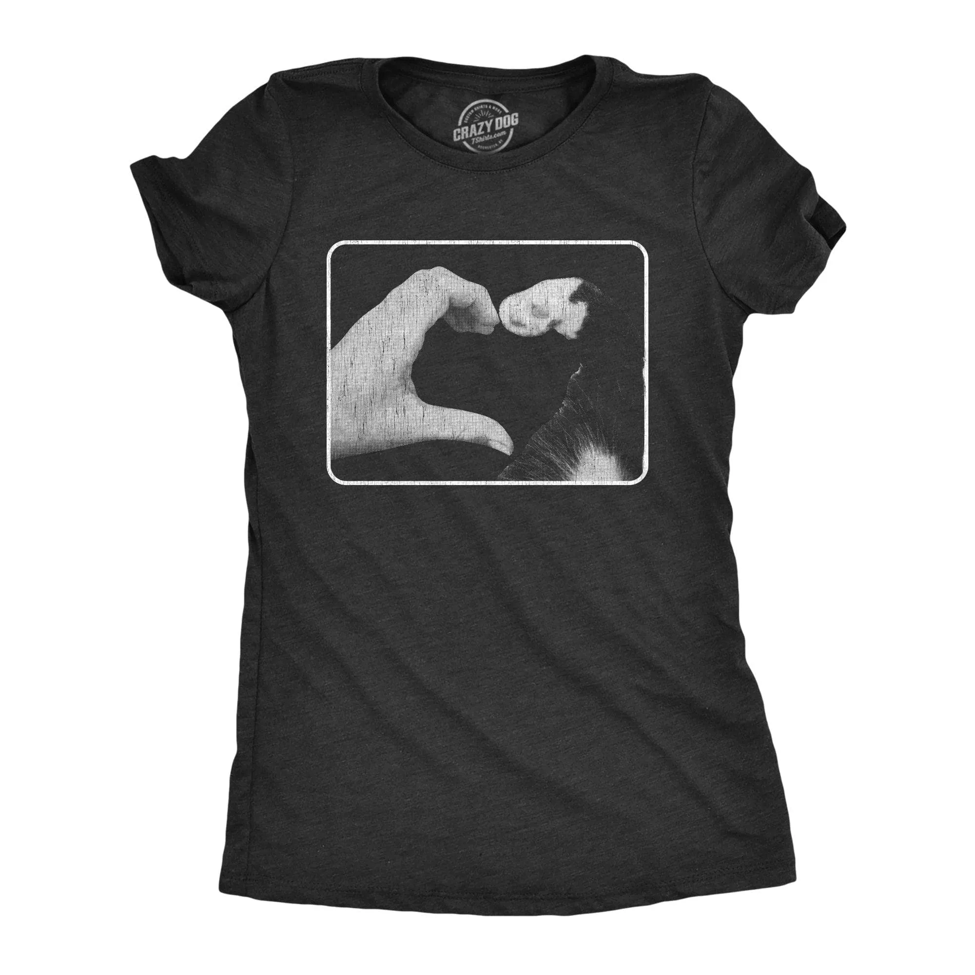 Hand Paw Heart Women's T Shirt sold by Crazy Dog T-Shirts