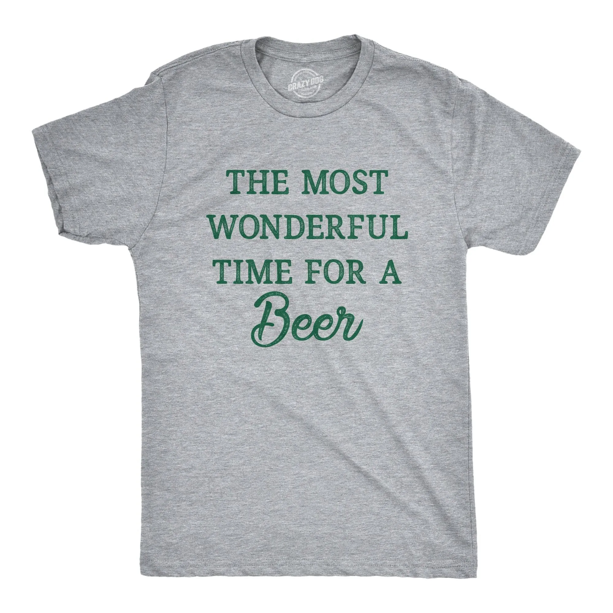 The Most Wonderful Time For A Beer Men's T Shirt sold by Crazy Dog T-Shirts