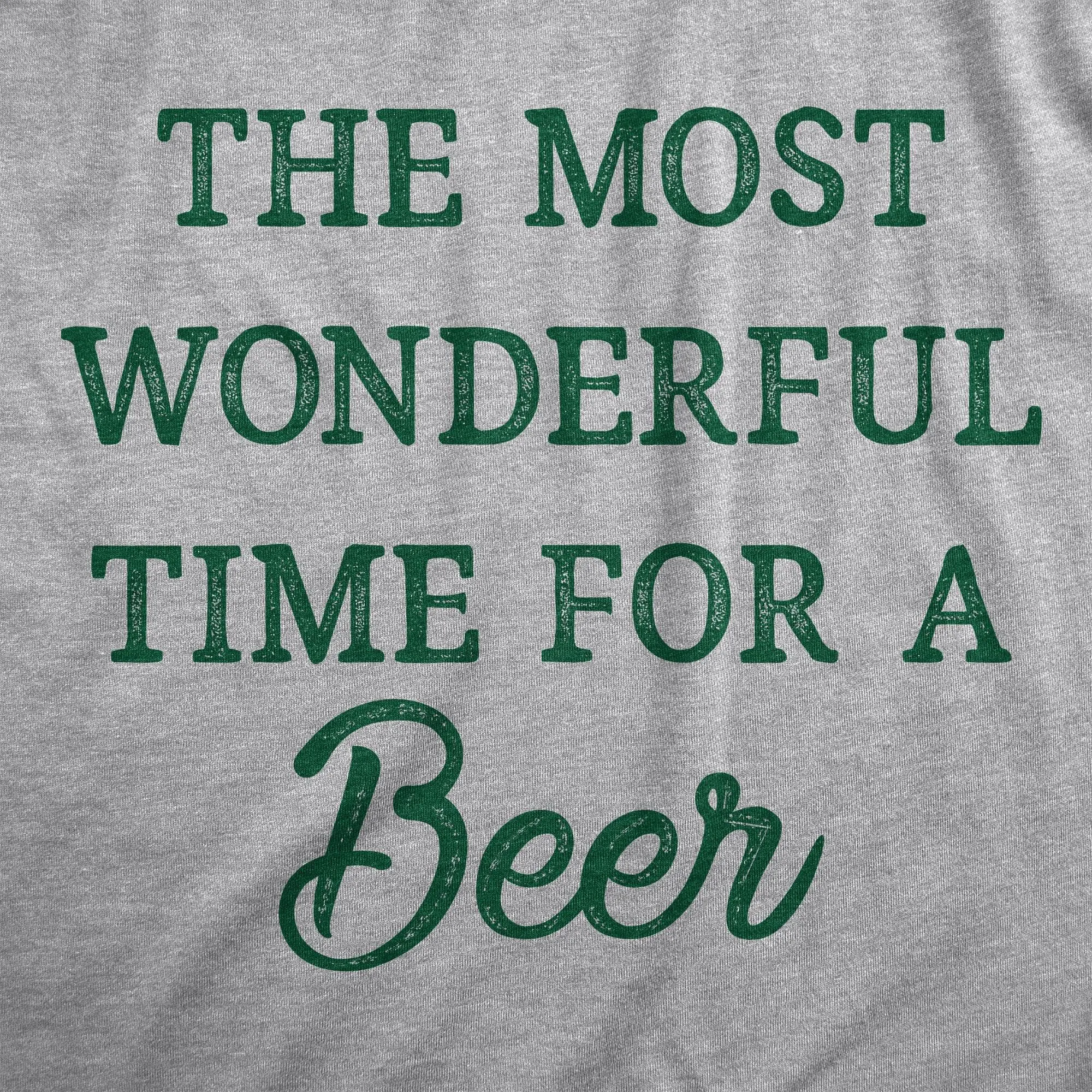 The Most Wonderful Time For A Beer Men's T Shirt sold by Crazy Dog T-Shirts product image thumbnail 2