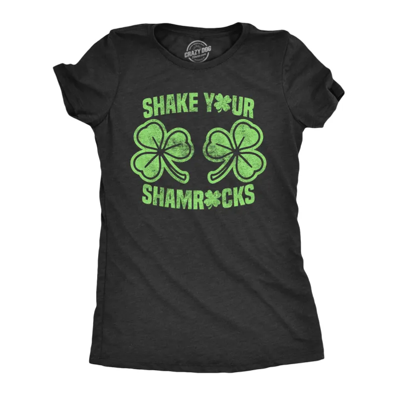 Shake Your Shamrocks Black Women's T Shirt sold by Crazy Dog T-Shirts
