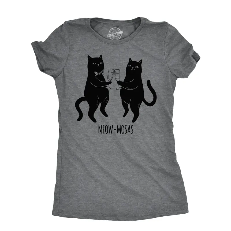 Meow Mosas Women's T Shirt sold by Crazy Dog T-Shirts